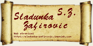 Sladunka Zafirović vizit kartica